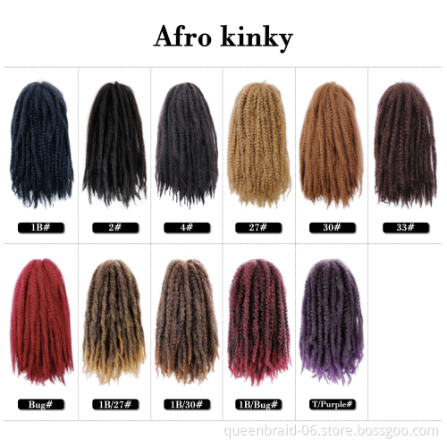 Ombre Marley braid crochet braid hair ombre braiding hair afro kinky curly hair marley bob 99J #118 color